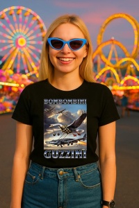 Tricou Dama Tralalero TraLaLa cu Bombombini Guzzini Italian Brainrot Meme - Img 3