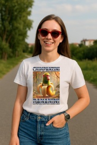 Tricou Dama Tralalero TraLaLa cu Chimpanzini Bananini Italian Brainrot Meme - Img 3