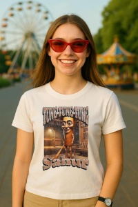 Tricou Dama Tralalero TraLaLa cu Tung Tung Sahur Funny Italian Brainrot Meme Graphic (1) - Img 4