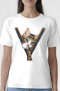 Tricou dama - Zipping Cat v10