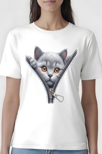 Tricou dama - Zipping Cat v5