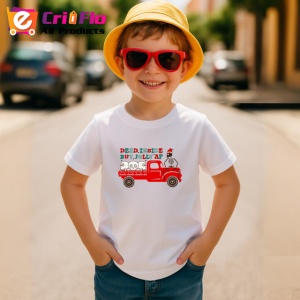 Tricou Dead Inside But Jolly Af Craciun Camion Rosu, din bumbac 100% , tricou alb pentru Copii | Dama | Barbat - Img 4