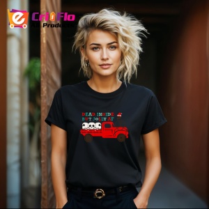 Tricou Dead Inside But Jolly Af Craciun Camion Rosu, din bumbac 100%, tricou negru Copii | Dama | Barbat - Img 8