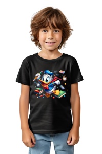 Tricou din bumbac 100% pentru copii, Donald Duck, Back To School, scoala, educatie, amuzament, personaje - Img 2
