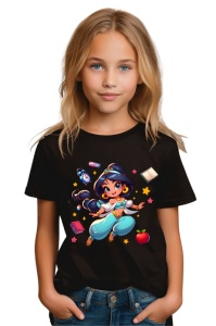Tricou din bumbac 100% pentru copii, Jasmine, Back To School, scoala, educatie, exotice, personaje - Img 2