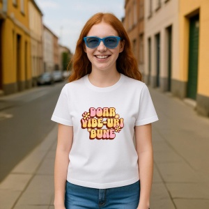 Tricou Doar vibe-uri bune - Copii | Dama | Barbat - Img 3