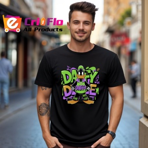 Tricou Donald dope style cu lant si pantaloni largi Copii | Dama | Barbat, negru - Img 5