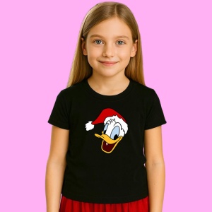 Tricou Donald Duck Cu Caciula Mosului, din bumbac 100% Copii | Dama | Barbat