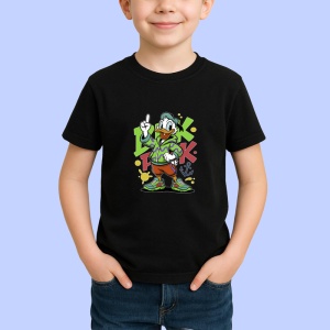 Tricou Donald Duck verde – Peace Mode Copii | Dama | Barbat, negru