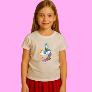 Tricou Donald In Pijama Craciun, din bumbac 100%, tricou alb, Copii | Dama | Barbat