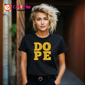 Tricou Dope Text Galben 3D V1, din bumbac 100%, tricou negru Copii | Dama | Barbat - Img 8