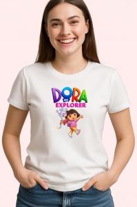 Tricou dora exploratoarea fetita curajoasa in aventuri educative alaturi de boots, Copii | Dama | Barbat