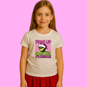 Tricou Drink Up Grinches Its Christmas 2, din bumbac 100%, tricou alb, Copii | Dama | Barbat - Img 2