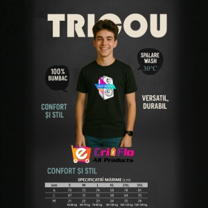 Tricou Drop The Beat Box Sunet, Copii | Dama | Barbat, culoare negru - Img 5