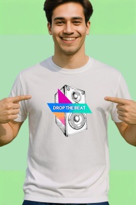 Tricou Drop The Beat Box Sunet, Copii | Dama | Barbat - Img 2
