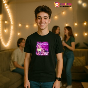 Tricou Dua Lipa - Neon Nostalgia, muzica POP, Dama | Barbat | Copii, Culoare Negru - Img 8