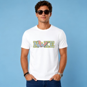 Tricou Dumbo Logo Colorat Stil Pastel, din bumbac 100% Copii | Dama | Barbat - Img 3