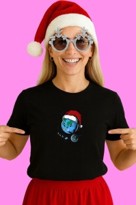 Tricou Earth Santa Planet, din bumbac 100% Copii | Dama | Barbat