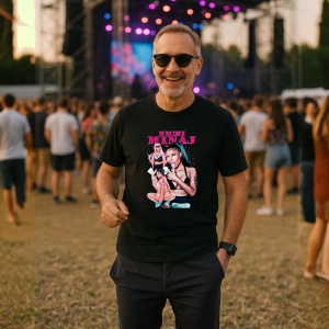 Tricou Eazy-E - Red Logo, muzica POP, Dama | Barbat | Copii, Culoare Negru - Img 9