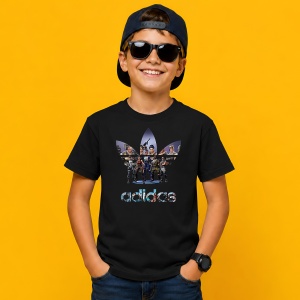 Tricou Echipa Lupta Battle Royale Urban Gaming Aesthetic Streetwear, din bumbac 100%, tricou negru, Copii | Dama | Barbat - Img 3