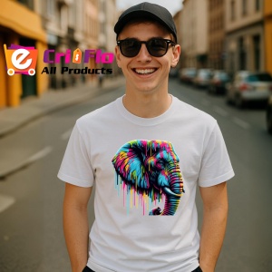 Tricou Elefant stil pop art imagine simbolica si vibranta Copii | Dama | Barbat - Img 6