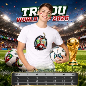 Tricou Emiliano Martínez World Cup Fifa 2026 V2, din bumbac 100%, tricou alb, Copii | Dama | Barbat - Img 6