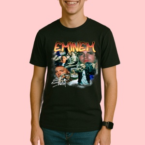 Tricou Eminem colaj personaje, muzica Indie Pop, Dama | Barbat | Copii, Culoare Negru - Img 2