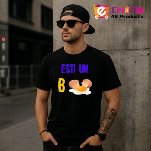 Tricou esti un b gluma cu ou mesaj haioasa, Copii | Dama | Barbat , tricou negru - Img 7