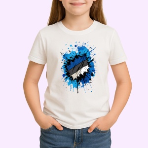 Tricou Estonia Steag Splash Art, Copii | Dama | Barbat - Img 3
