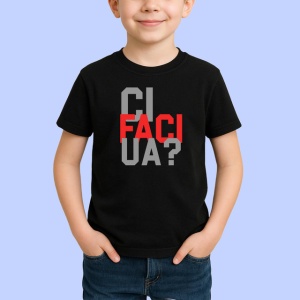 Tricou Faci Mesaj Amuzant Text Rosu Negru, din bumbac 100%, tricou negru Copii | Dama | Barbat - Img 2