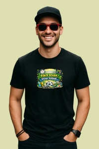 Tricou Fara Scuze Doar Fotbal Minge Gazon V1, din bumbac 100%, tricou negru Copii | Dama | Barbat - Img 3