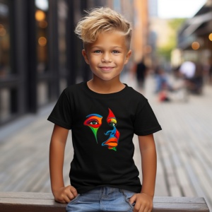 Tricou Fata Femeie Expresiva Negru, Copii | Dama | Barbat - Img 2