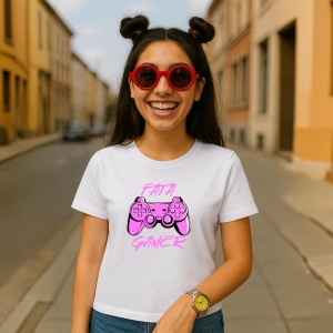 Tricou Fata gamer - Copii | Dama | Barbat - Img 3