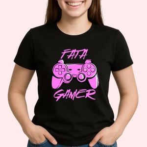 Tricou Fata gamer Negru, Copii | Dama | Barbat - Img 2