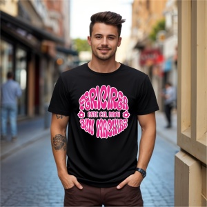 Tricou Fericirea este cel mai bun machiaj Negru, Copii | Dama | Barbat - Img 6