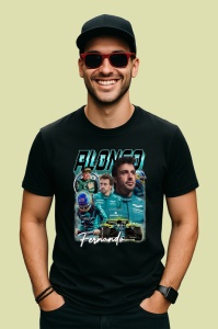 Tricou Fernando Alonso Colaj Echipa Aston Martin Formula 1, Copii | Dama | Barbat - Img 4
