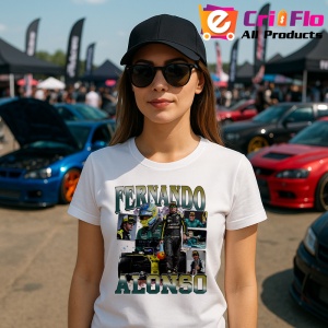 Tricou Fernando Alonso Montaj Curse Formula 1, Copii | Dama | Barbat - Img 8