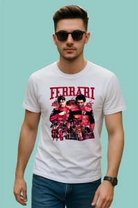 Tricou Ferrari Echipa Postere Charles Leclerc Carlos Sainz, Copii | Dama | Barbat - Img 2