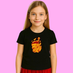 Tricou Flame Head Santa, din bumbac 100% Copii | Dama | Barbat - Img 2