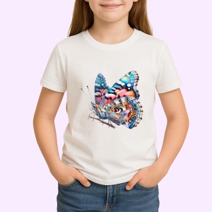 Tricou Fluture colorat realist cu detalii de insecta naturala Copii | Dama | Barbat Barbat - Img 4