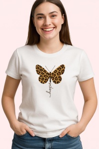 Tricou fluture maro cu negru hope, Copii | Dama | Barbat - Img 3