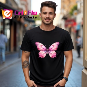 Tricou Fluture roz pastel cu detalii fine si feminine Copii | Dama | Barbat Barbat - Img 17