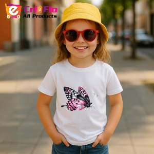 Tricou Fluture roz si negru cu model contrastant decorativ Copii | Dama | Barbat Barbat - Img 14