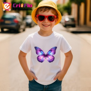 Tricou Fluture violet si albastru cu efect de galaxie pastel Copii | Dama | Barbat Barbat - Img 14