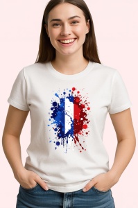 Tricou France Steag Splash Art, Copii | Dama | Barbat - Img 4