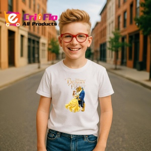 Tricou Frumoasa si bestia poveste clasica de dragoste animata Disney, Copii | Dama | Barbat - Img 7