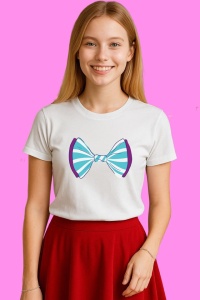 Tricou Funda Mov Deschis Simpla, din bumbac 100%, tricou alb, Copii | Dama | Barbat - Img 1