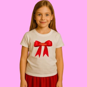 Tricou Funda Rosie Cu Text Christmas, din bumbac 100%, tricou alb, Copii | Dama | Barbat - Img 2