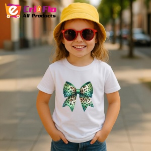 Tricou Fundita verde menta cu imprimeu leopard si accente aurii Copii | Dama | Barbat Barbat - Img 14
