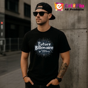 Tricou Future billionaire powered by crypto, viitor miliardar alimentat de crypto, Copii | Dama | Barbat , tricou negru - Img 11